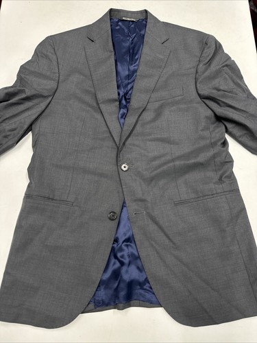 David Donahue Grey 2-Button Ryan Blazer Mens 40R Wool Excellent - Picture 3 of 13