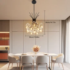 Modern LED Crystal Glass Pendant Lamp Elegant Chandelier Ceiling Light 13 Lights