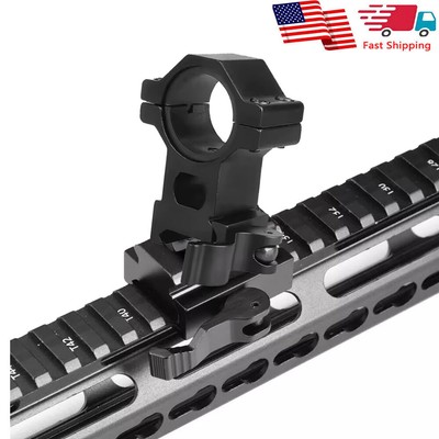 Quick Release 3 Slot Riser+QD 25mm/30mm Ring Optical Scope High Profile Mount