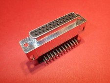 Amphenol D-sub filtered 25 pin female connector, RA PCB mount, FCC17-B25SL-210
