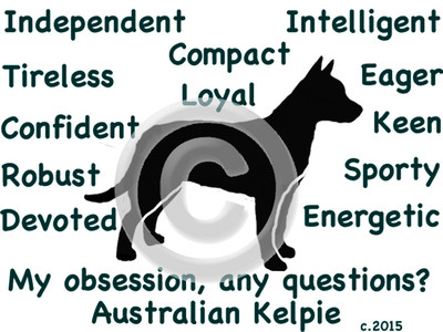 Australian Kelpie Dog My Obsession,  Questions? T-shirt Color and size choice