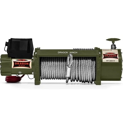 Treuil électrique Dragon Winch 24V 30000 lbs / 13605 kg, avec câble en acier 30m