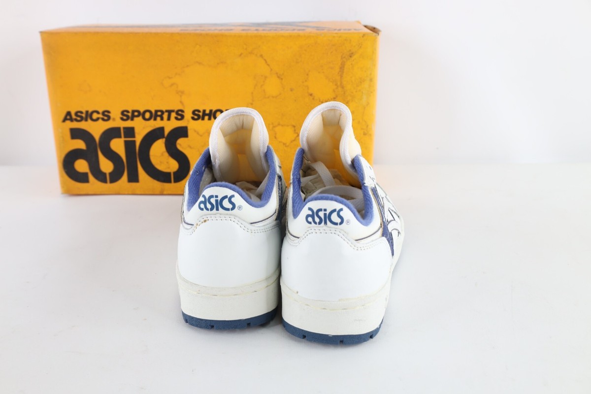 NOS Vintage 90s Asics Mens Size 6 Spell Out Outrage Lo Sneakers Shoes White Blue NOS Vintage 90s Asics Mens Size 6 Spell Out Outrage Lo  main image 3