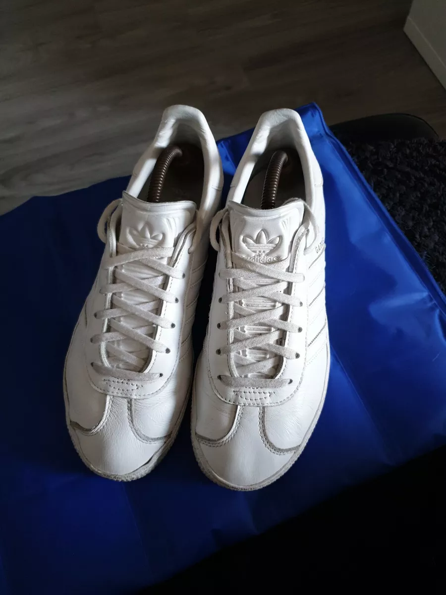 Originals Gazelle Trainers All-White BB5498 Leather Trainers | eBay