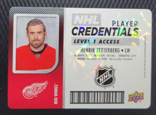 2017-18 Upper Deck MVP - Nhl Player Credentials Henrik Zetterberg