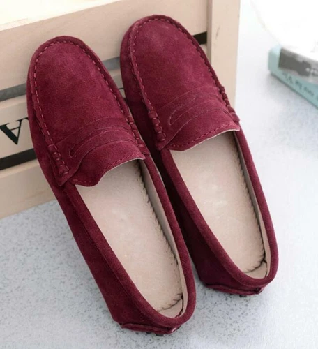 Women‘s Slip Loafers pumps on Moccasins leather Suede Ladies Shoes Flats Driving - Bild 3 von 28