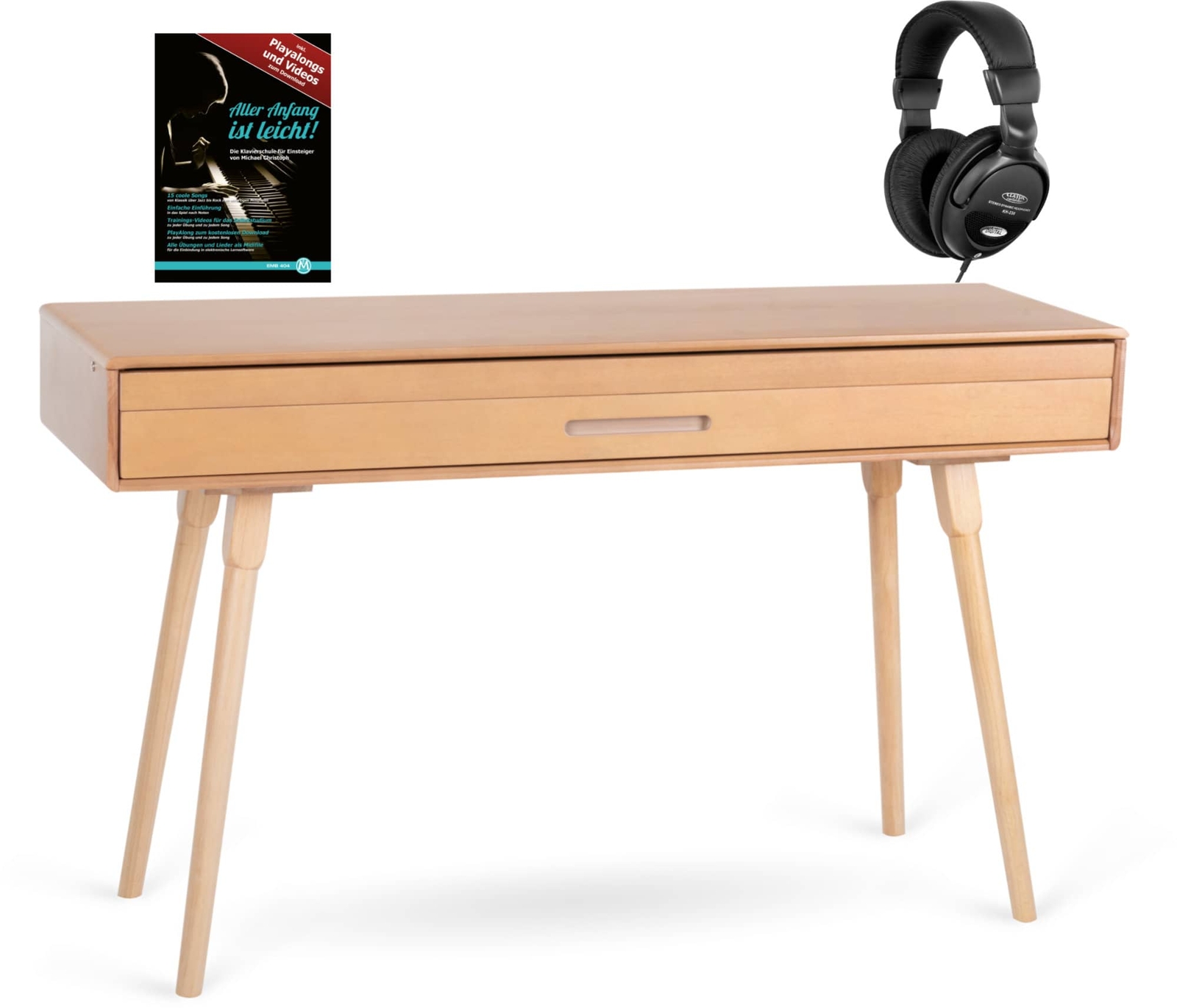 88 Tasten Digital Piano Set Design Holz Tisch Pedale Kopfhrer Schule Eiche hell 107990₽