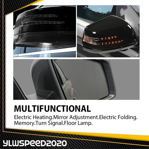 PASSENGER SIDE BLACK RIGHT MIRROR FIT FOR MERCEDES ML350 GL450 2010 2011 2012 - Picture 9 of 12