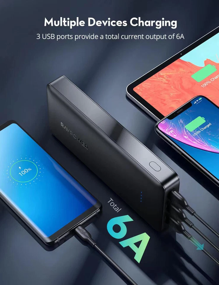 RAVPower Prime 32000mAh  3 Port Power Bank RP-PB064 - Image 3 of 4