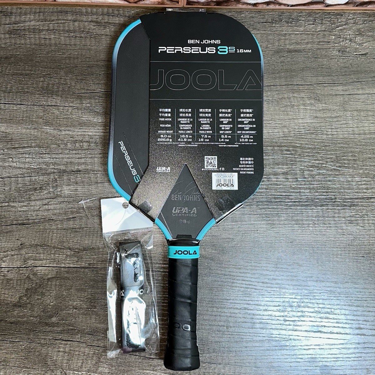 【新品未使用】JOOLA BEN JOHNS PERSEUS 3S 16MM JOOLA Ben Johns Perseus 3S 16mm Pickleball Paddle