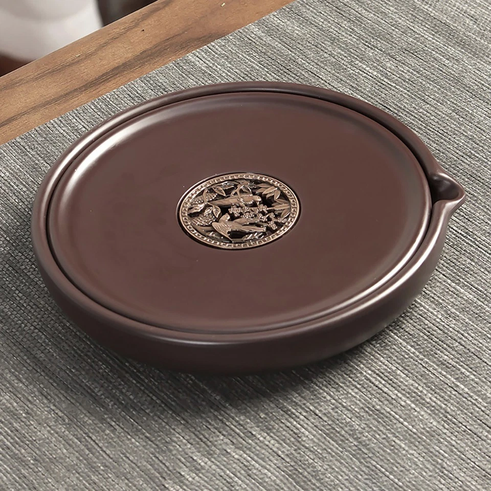 Water Storage Teacup Tray Drain Kettle Plate Chinese Style Vintage