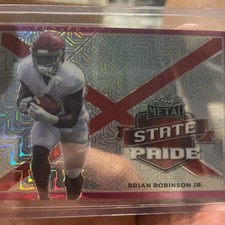 2022 Leaf Draft - Metal State Pride Brian Robinson Jr. #SP-BRJ Silver Mojo (RC)