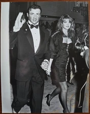 Sylvester Stallone (Rocky, Rambo) & Cornelia Guest 1988 7x9 Press Photo