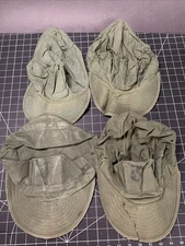 Lot USMC US Marines Olive Green 8 Point Utility Cap Cover 1960s Vietnam Sz Small