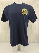 Vintage United States Navy T-Shirt Men’s Sz L Blue American Flag Y2K Made In USA