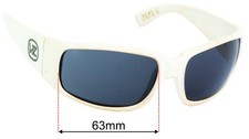 SFx Replacement Sunglass Lenses fits Von Zipper Papa G - 63mm Wide