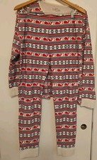 Ski Pajamas By vineyard vines Sz Large Whales Christmas