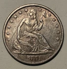 1871 Seated Liberty Half, EF