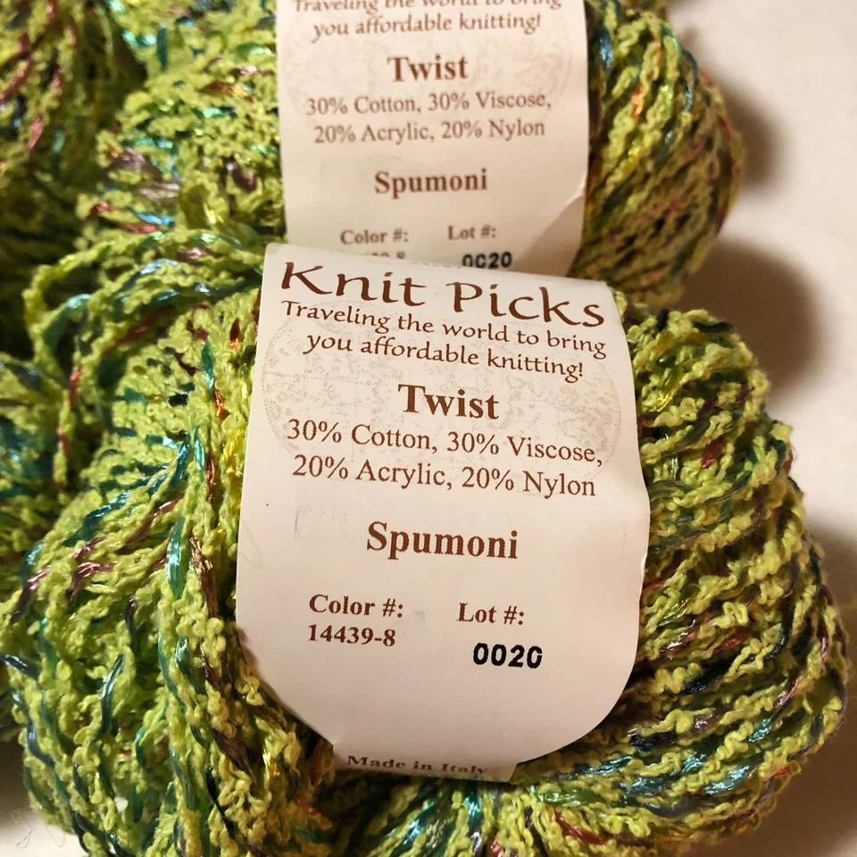 Lot of 10 Balls Knit Picks Twist Yarn DK Boucle Shade Spumoni DISCONTINUED - Image 2 of 2