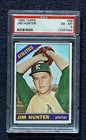 1966 Topps JIM "CATFISH" HUNTER #36, PSA 6 EX-MT, Kansas City Athletics