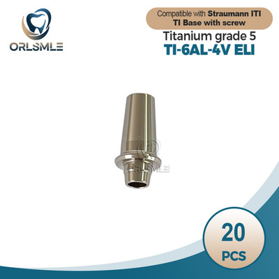 20 pcs Ti-base Abutment CAD/CAM fit to Straumann ITI RN Tissue level