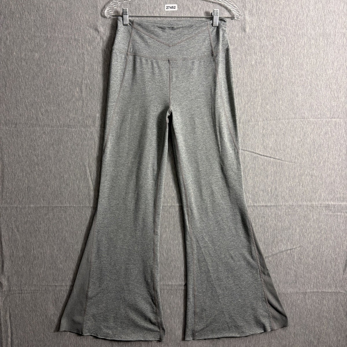 Free People Movement Women's Medium Gray High Waisted Flare Pants