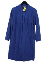 Mint Velvet Shirt Midi Dress M in Blue