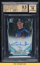 2014 Bowman Draft Black Wave Refractor 11/15 Cameron Varga Auto READ 10ea