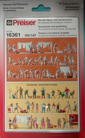 Preiser 16361 Bei Haus Und Gartenarbe Unbemalte Miniaturfiguren + ZubehöR HO NEU