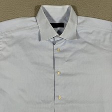 David Donahue Shirt Mens 16 32/33 Preppy Dress Long Sleeve Button Up Casual Logo