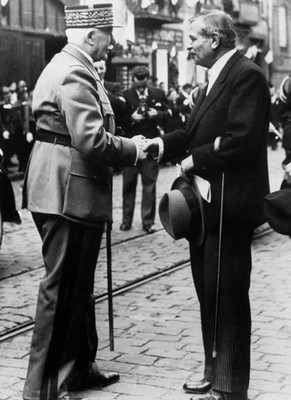 France Clermont Ferrand Marshal Petain Pierre Laval Chief Of Frenc- Old Photo