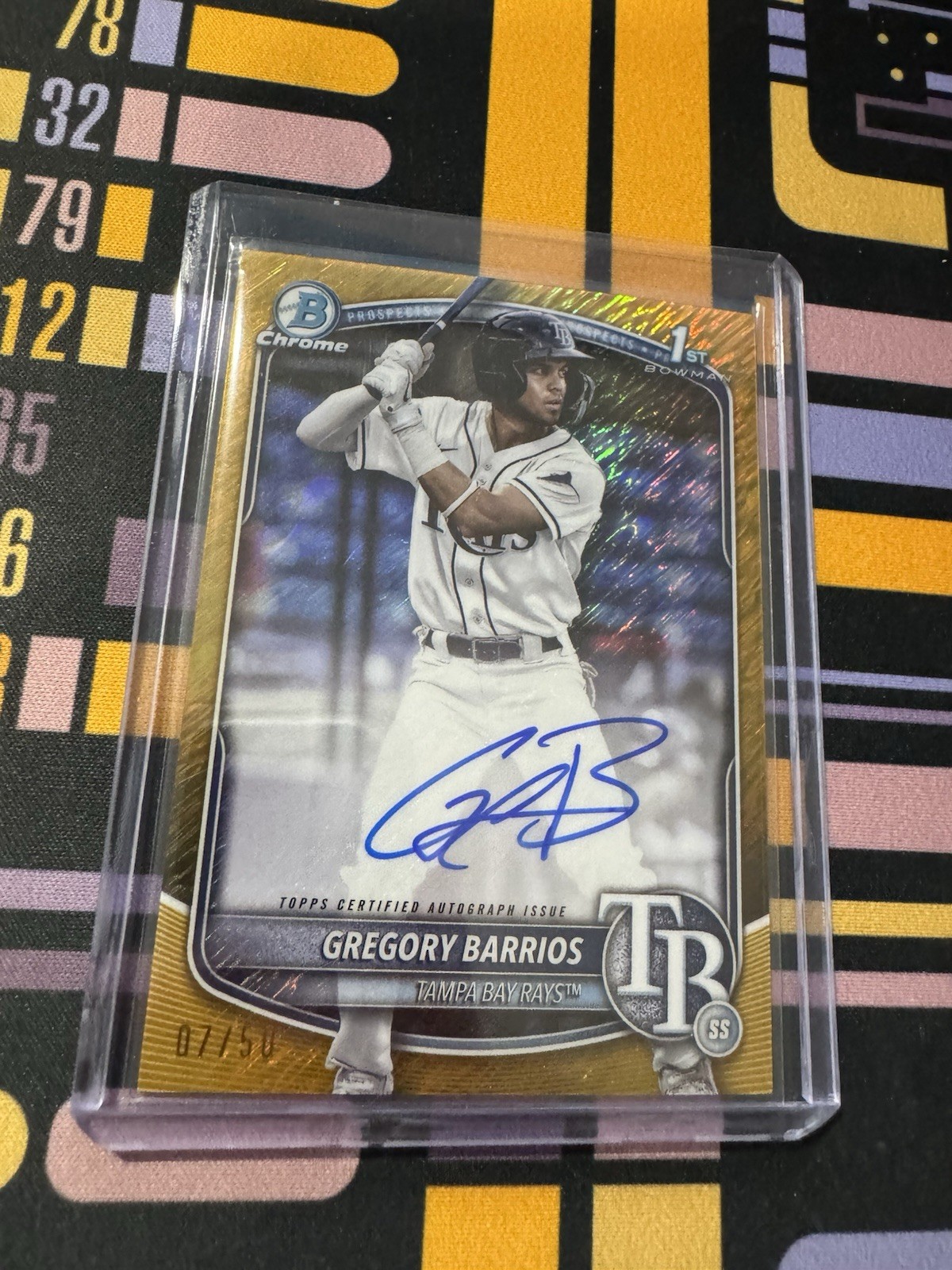 GREGORY BARRIOS 2025 Bowman Chrome 1ST Gold Shimmer Refractor AUTO /50