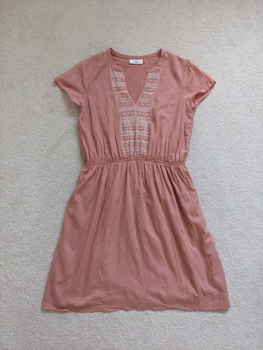 Day Birger Et Mikkelsen Women's Pink Nude Embroidered Summer Dress Size 34 UK6-8 - Picture 4 of 11