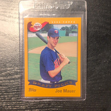 Topps 2002 Topps Joe Mauer Rookie RC #622 Draft Picks Minnesota Twins Card. rookie card picture