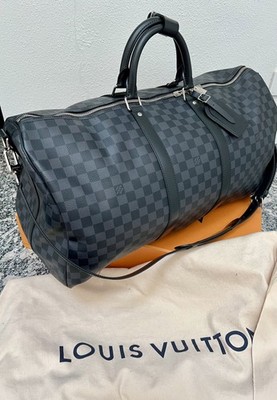  Louis Vuitton Keepall Bandoulière 55 Damier Graphite