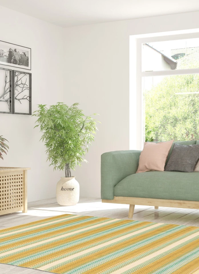 Vintage Hand Woven Traditional Kilim Rug 5'3" x 7'8" Oriental Wool Carpet - Image 2 of 4