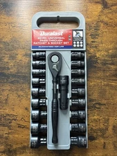 BRAND NEW Duralast (61-105) 20PC Universal Ratchet and Socket Set