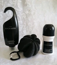 Avon Black Suede Shower Gel, Rollon & Scrub Set