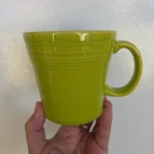 HLC USA Fiesta Fiestaware Coffee Mug Cup Large Tapered Fiesta D Ring Green 15oz