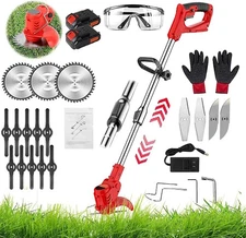 24V 2Ah Battery Powered Weed EaterString Trimmer with 2 Batteries