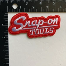Snap on Tools Embroidered Iron-On Patch Red & White