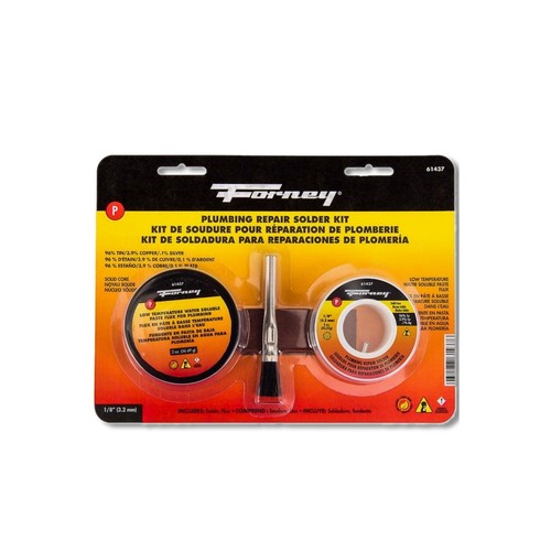 Forney 3 oz Lead-Free Plumbing Solder Kit 0.13 in 3 pc 61437