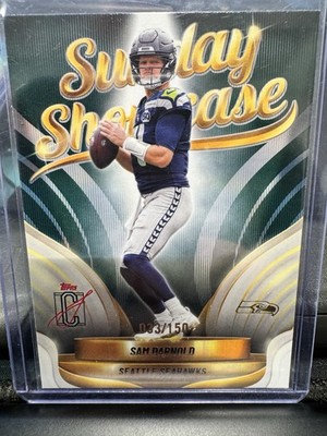 Topps 2025 Sunday Showcase Sam Darnold Seahawks #SS-18 033/150 Insert