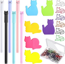 42 Pack Cat Stationery Set Office Supplies 6 Color Cute Cats Sticky Notes 30 Pcs
