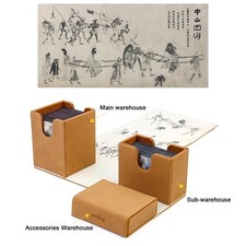 Sanseking High-End Magnetic Flip-Top Card Organizer with Famous Chinese Painting