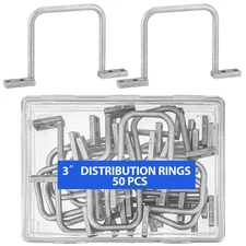 50 Pcs Distribution Rings Aluminum D Ring for Sorting Out Electric Cables, Ca...