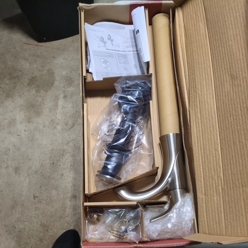 Grifo de baño Pfister LG42-WR0K níquel cepillado Weller 1,2 GPM de un solo orificio ¡NUEVO! Foto 2 de 2