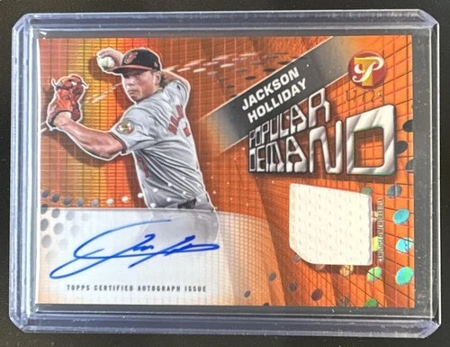 2025 Topps Pristine Jackson Holliday Popular Demand Jersey Auto Orange #/25