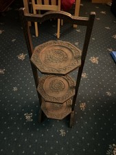 vintage Wooden  3 tier cake stand