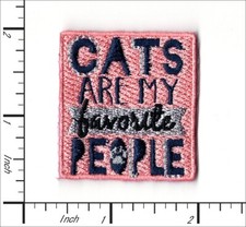 25 Pcs Embroidered Sew or Iron on patches Cats People 41x44mm AP025cP